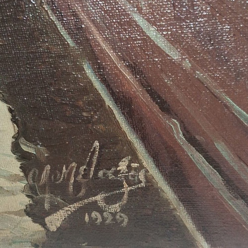 Metaxas Venice Ponte dei Sospiri oil painting on canvas 1929