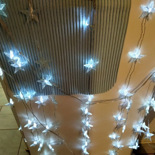 Christmas Curtain LED Lights "Stars" 2.90m like new, indoor/outdoor