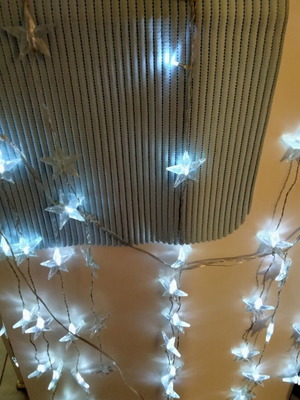 Christmas Curtain LED Lights "Stars" 2.90m like new, indoor/outdoor