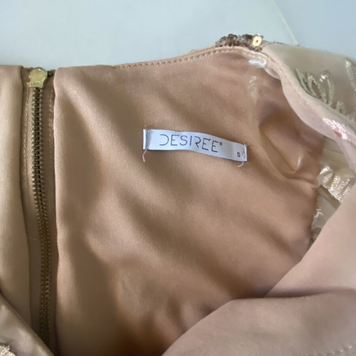 Desiree evening bustier small, like new, beige and gold