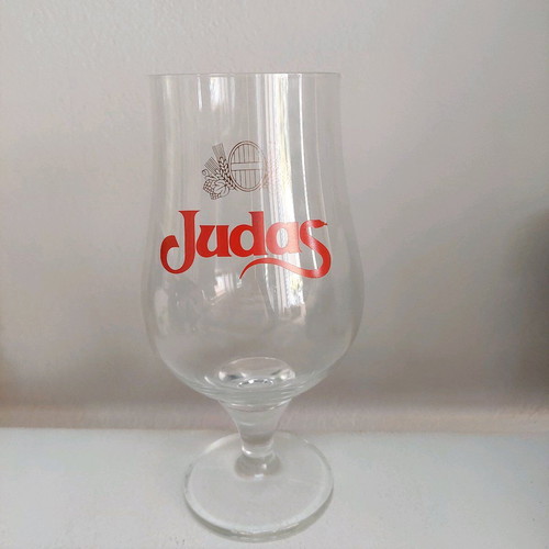 Judas collectible beer glass new