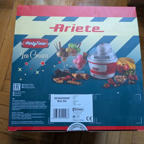 Ariete Party Time 00C064300AR0 Παγωτομηχανή 1.5lt Κόκκινη καινούργιο