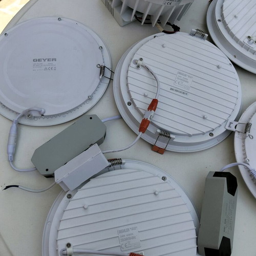 Led ceiling lamps used, pack of 17, 25W and 35W