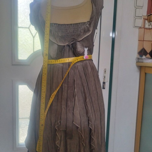 Catwalk boho dress L 40, khaki beige