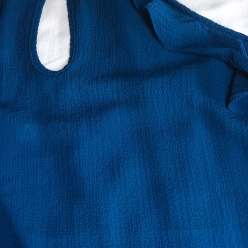 Blue nautical off-shoulder top like new, size L-XL