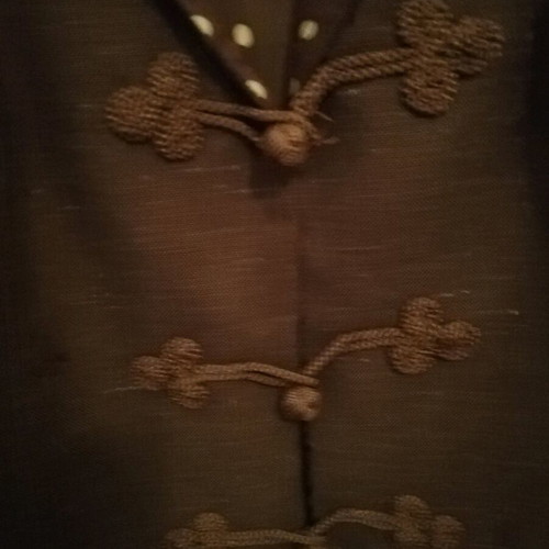 Women's vintage crop top used, white and brown, size L