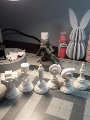 Chess car parts new, printed