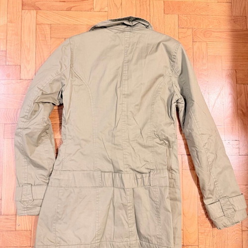 Bershka women's khaki trench coat size Medium used with belt