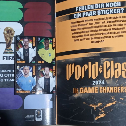 Panini World Class Game Changers 2024 empty sticker album German Austrian edition