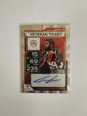 Georgios Printezis Panini Contenders EuroLeague 2025-2026 autograph card like new