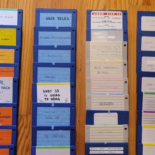 Atari ST games used, 94 floppy disks with classic titles