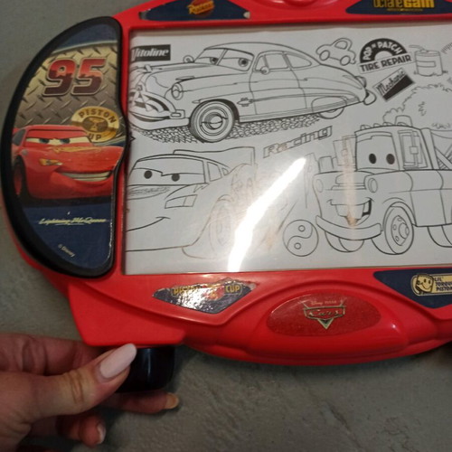 Cars painting set like new with rotating strip and case