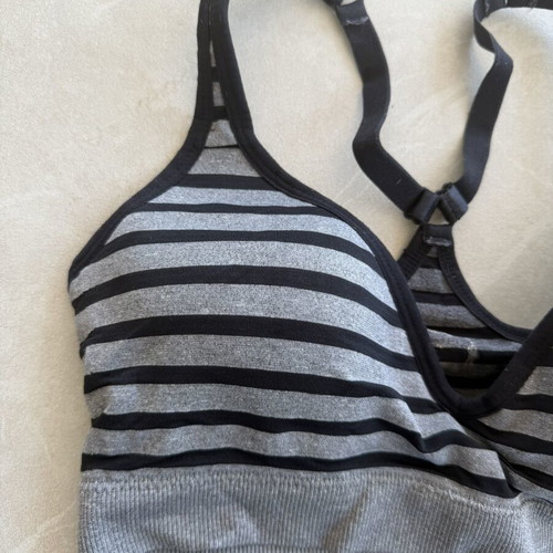 Jockey Seamless Striped Sports Bra, Size S