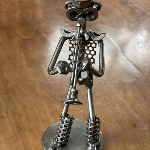 Handmade metal musician figurines set of 3