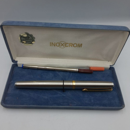 Inoxcrom pen with original box, gold electroplated details