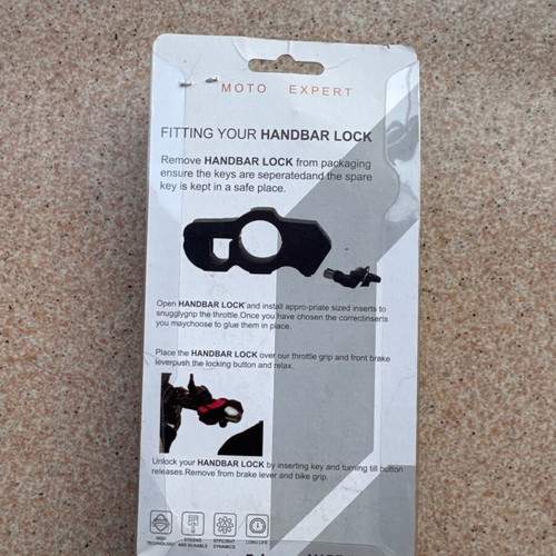 Moto Expert motorcycle handlebar lock new