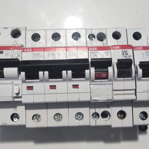 ABB electrical fuses set like new, circuit breaker components