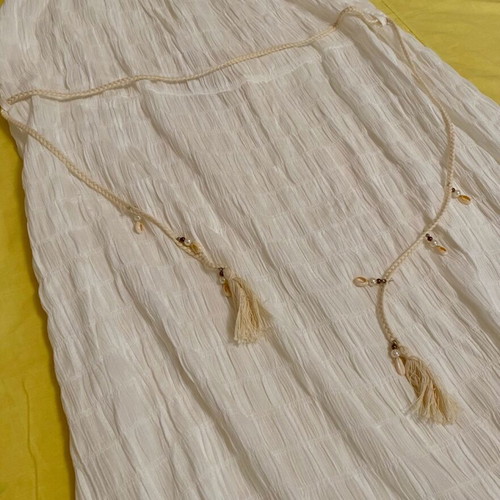 Long dress new, white, size M 38 10, cotton with viscose lining