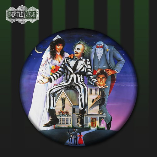 Beetlejuice pin set new, 6 pieces, 3 cm