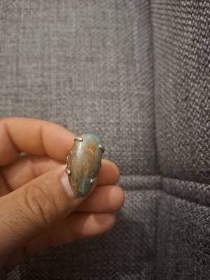 Silver ring with turquoise 925 used