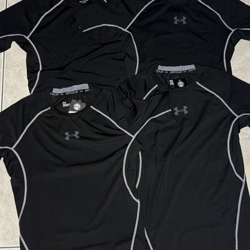 Under Armour compression shirt new, black and red, sizes M and L