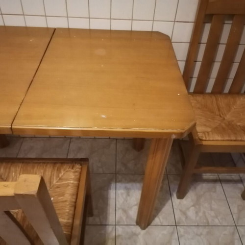 Wooden kitchen table with 3 chairs