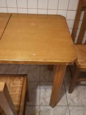 Wooden kitchen table with 3 chairs