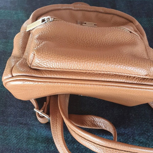 Guy Laroche small backpack used, beige brown