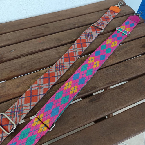 Bag straps adjustable colorful, new, set of 2
