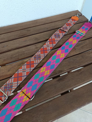 Bag straps adjustable colorful, new, set of 2