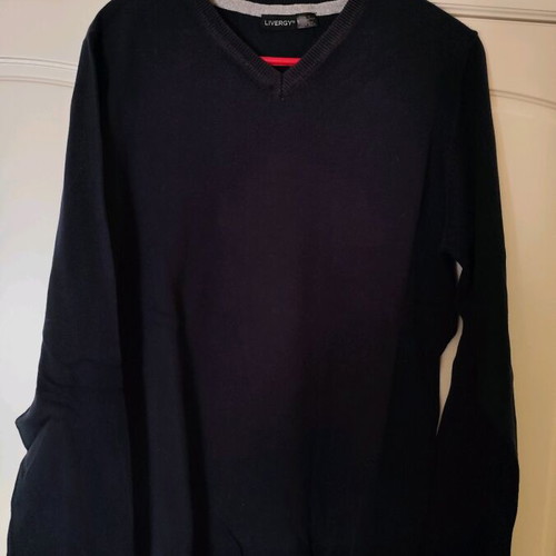 Men's blouse used, size L, blue