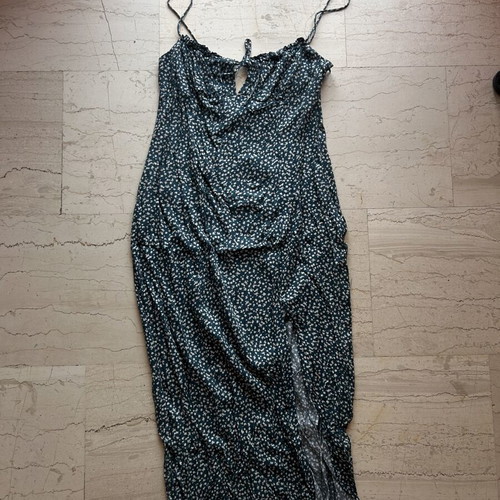 Pull & Bear floral long dress used, size large