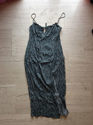 Pull & Bear floral long dress used, size large