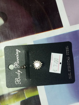 Body piercing new, silver color