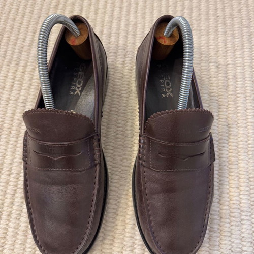 Geox burgundy moccasins used, size 40