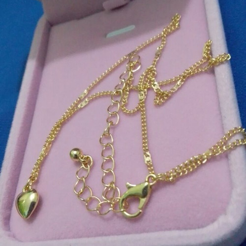 Heart Necklace Stainless Steel Gold Plated New in Gift Box