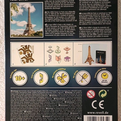 Revell 3D puzzle Eiffel Tower new