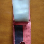 Pink leather small wallet new