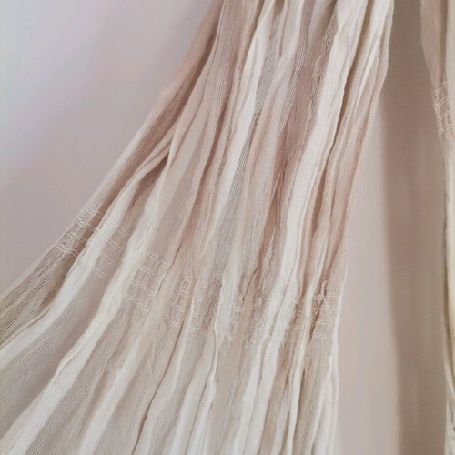 Women's scarf used, beige, also suitable as a shawl