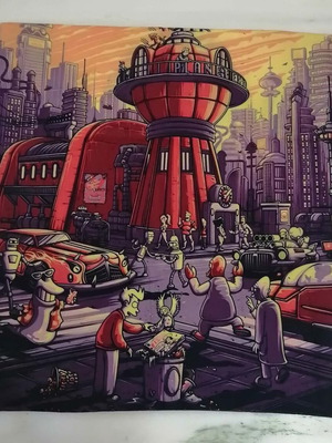 Futurama decorative pillowcase 40x40cm new, velvet material