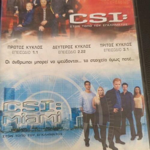 CSI DVD used