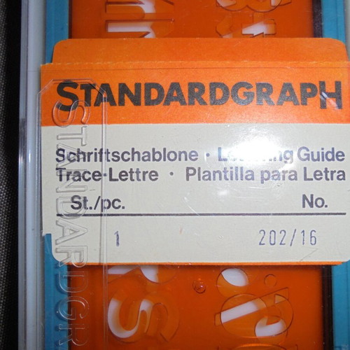 Standardgraph English Letter Stencil new, 2 pieces
