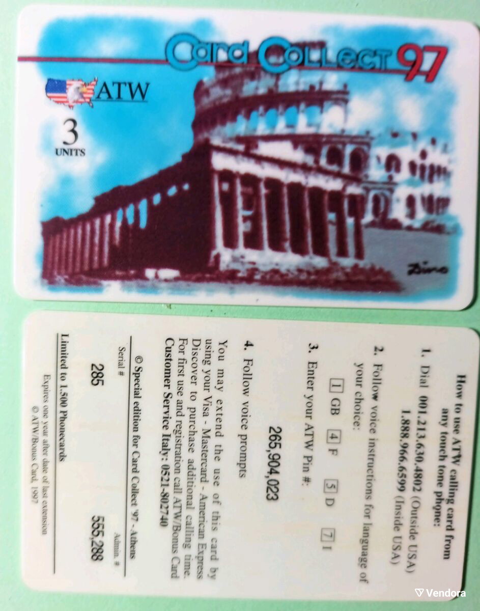 Card Collect 97 καινούργιο με Παρθενώνα… - € 12,00 - Vendora.gr