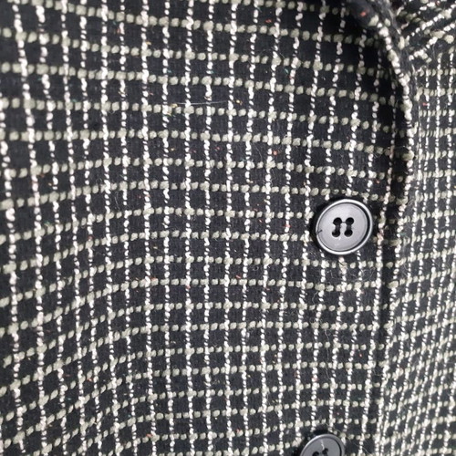 Women's coat used L with light green check and lining