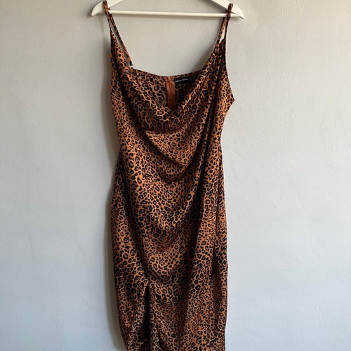 PrettyLittleThing leopard print dress, size XXXL