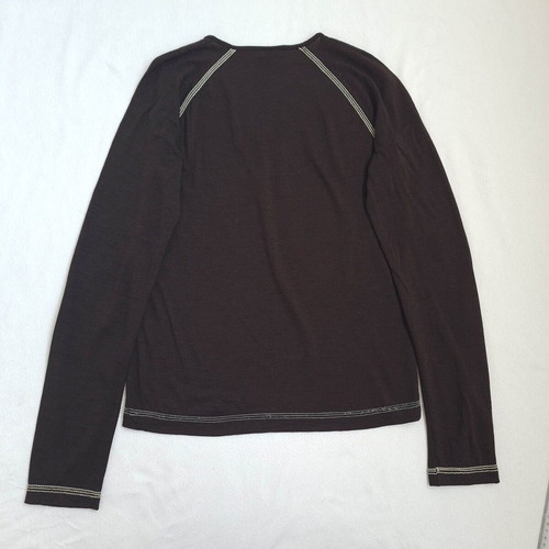 Murphy & Nye women's merino wool blouse size M, like new, brown