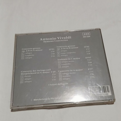 Antonio Vivaldi Famous Concertos CD like new, classical