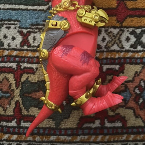 Treasure X red dinosaur toy used