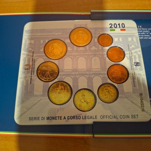 Italy Year Coin Folder 2008-2010 BU Condition