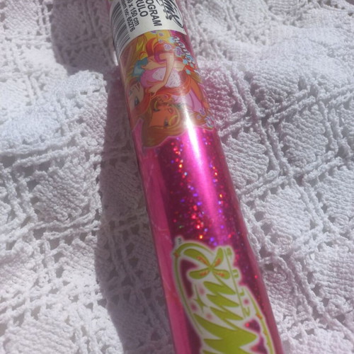 Winx Club collectible holographic roll used, 40x100 cm